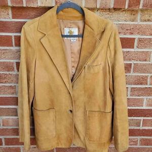 Vintage Golden Bear Suede Leather Jacket Men's Size 16 Made in USA